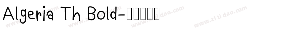 Algeria Th Bold字体转换